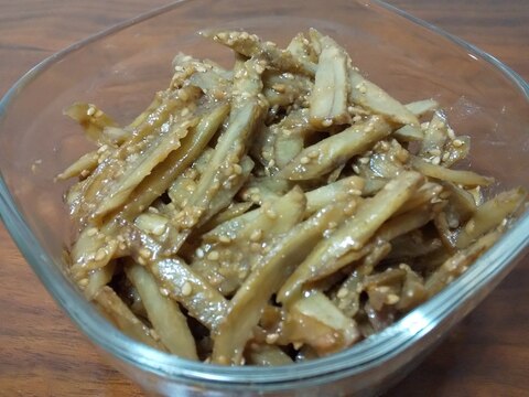 生姜でポカポカ ごぼうの酢味噌炒め